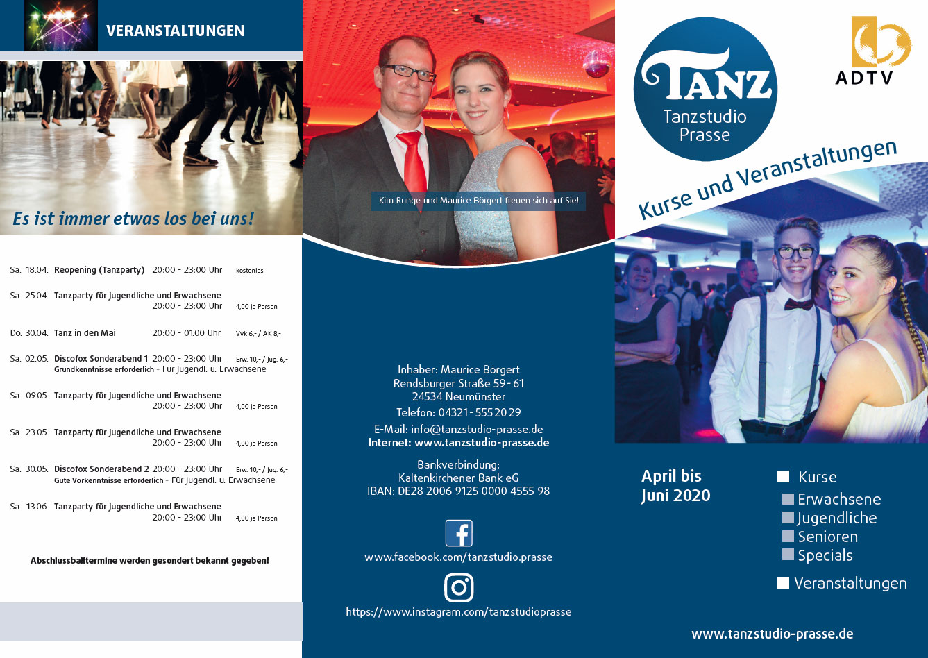Lust auf sommerliches Tanzen? - ADTV Tanzstudio Birgit Prasse in Neumünster